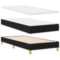 vidaXL Posteľ s pružinovým rámom s matracmi Čierny 200 x 100 cm látka