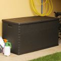 vidaXL Záhradný úložný box, hnedý 120x56x63 cm, PP ratan