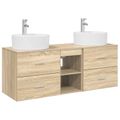 vidaXL Set kabinetov do kúpeľne 3 ks Dub sonoma 49,5 x 44,5 x 65 cm