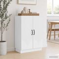 vidaXL Servírovacia skriňa Biela 66 x 34,5 x 87 cm Kompozitné drevo