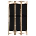 vidaXL Skladací 3-panelový paraván 120 cm bambus a plátno