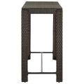 vidaXL Záhradný barový stolík hnedý 140,5x60,5x110,5 cm polyratanový