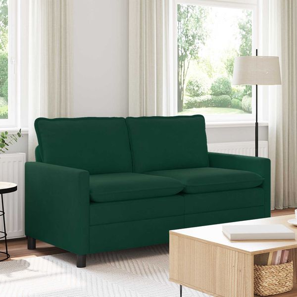 vidaXL Pohovka Tmavozelená 156 x 81 x 87,5 cm Zamat