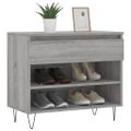 vidaXL Botník sivý dub sonoma 70x36x60 cm spracované drevo