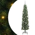 vidaXL Umelý vianočný stromček Zelená 180 cm PVC, oceľ a plast