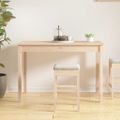 vidaXL Jedálenský stolík 110x55x75 cm borovicový masív