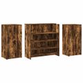 vidaXL Recepčný stôl dymový dub 200x50x103,5 cm kompozitné drevo