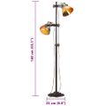 vidaXL Podlahová lampa s 2 tienidlami viacfarebná E27