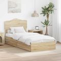 vidaXL Úložná posteľ Sonoma dub 90 x 190 cm Kompozitné drevo
