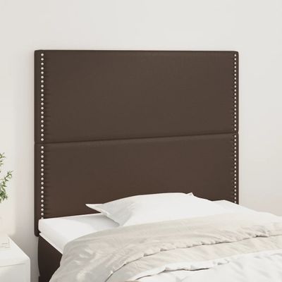 vidaXL Čelo postele hnedé 90x5x118/128 cm umelá koža
