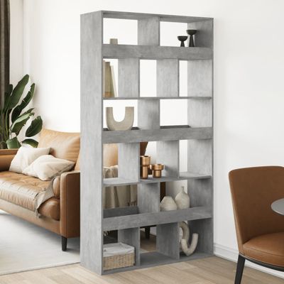 vidaXL Deliaca stena betónová sivá 100x33x187,5 cm kompozitné drevo