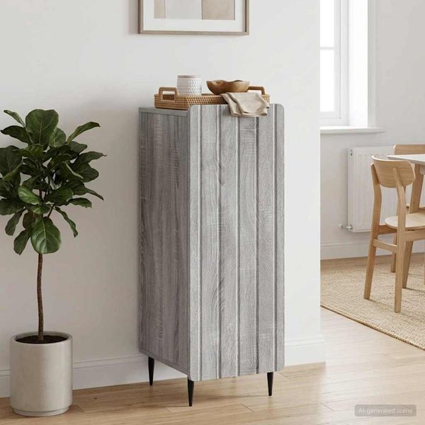 vidaXL Servírovacia skriňa Sivá sonoma 34,5 x 33 x 92 cm