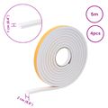 vidaXL Samolepiaca penová páska 4 ks Biela 20mm x 5m CR Pena