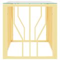 vidaXL Konferenčný stolík 110x45x45 cm nehrdzavejúca oceľ a sklo