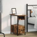 vidaXL Nočný stolík Dymová dub 60 x 30 x 61 cm Kompozitné drevo