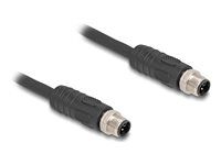 M12 Cable L-coded 4 pin male to male PUR