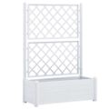 vidaXL Záhradný kvetináč s mriežkou 100x43x142 cm PP biely