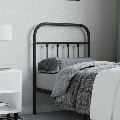 vidaXL Kovové náhradné čelo postele čierne 75 cm
