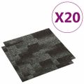 vidaXL Podlahové kobercové dlaždice 20 ks 5 m², antracitové