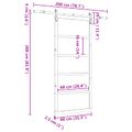 vidaXL Posuvné dvere Prírodná 80 x 208 cm Borovicový masív