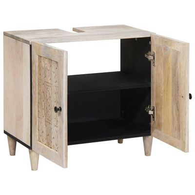 vidaXL Kúpeľňová skriňa Nástenný s úložiskom Biela 62 x 33 x 58 cm