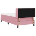 vidaXL Posteľ s pružinovým rámom Ružová 200 x 90 cm Zamat