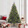 vidaXL Umelý skladací vianočný stromček 300 LED diód Zelená 210 cm
