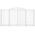 vidaXL Oblúkové gabionové koše 9 ks 300x50x140/160 cm pozink. železo