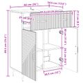 vidaXL Servírovacia skriňa Čierna 66 x 34,5 x 89,5 cm Kompozitné drevo