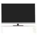 vidaXL Stojan na monitor biely 50x27x10 cm masívna borovica