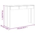vidaXL Konzolový stolík 110x35x75 cm teakový masív