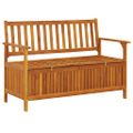 vidaXL Záhradná úložná lavica 120 cm, akáciový masív