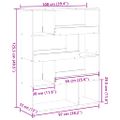 vidaXL Deliaca stena dub artisian 100x33x125,5 cm kompozitné drevo
