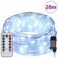 vidaXL Lano so svetlom s 480 LED-i Studená biela 20 m PVC
