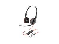 Blackwire 3200 Series - náhlavná súprava - náhlavná - káblová - USB-C - čierna - Certifikovaná Skype, Cisco Jabber Certified, certifikovaná Avaya, certifikovaná UC