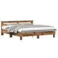 vidaXL Rám postele Staré drevo 203 x 185 x 70 cm Kompozitné drevo