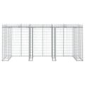 vidaXL Gabiónová stena na smetný kôš 270x91x120 cm pozinkované železo