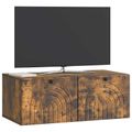 vidaXL Nástenná TV skrinka Nástenný Dymový dub 78,5 x 41 x 30 cm