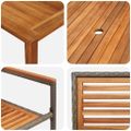 vidaXL Záhradný jedálenský set 5 ks Sivá Pevné akáciové drevo