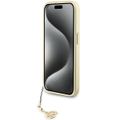 Guess puzdro pre iPhone 15 Pro 6,1" GUHCP15LGF4GGR sivé tvrdé puzdro 4G Charms Collection