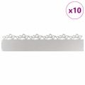 vidaXL Obrubníky trávnika 10 ks 103 x 0,05 x 22 cm Nehrdzavejúca oceľ