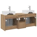 vidaXL Set kabinetov do kúpeľne 3 ks Dub artisan 49,5 x 41 x 62,5 cm