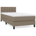 vidaXL Boxspring posteľ s matracom sivohnedý 100x200 cm látka