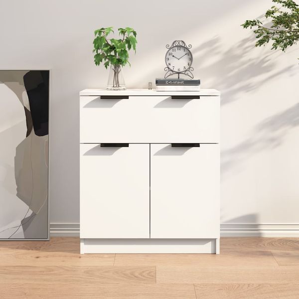 vidaXL Komoda biela 60x30x70 cm spracované drevo