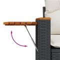vidaXL 4-dielna záhradná sedacia súprava s podložkami čierna polyratan