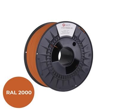 Tlačová struna (filament) C-TECH PREMIUM LINE, ABS, žltooranžová, RAL2000, 1,75mm, 1kg