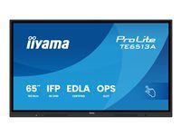 iiyama ProLite TE6513A-B3AG - 65" Trieda uhlopriečky (64.5" zobraziteľný) displej LCD s LED podsvietením - interaktívny digital signage - s dotykovou obrazovkou (multi touch) / voliteľná funkcia PC slotu - 4K UHD (2160p) 3840 x 2160 - čierny rám s matným povrchom