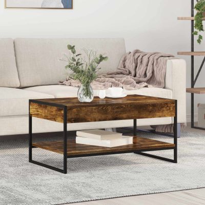 vidaXL Konferenčný stolík Dymová dub 80 x 50 x 40 cm Kompozitné drevo