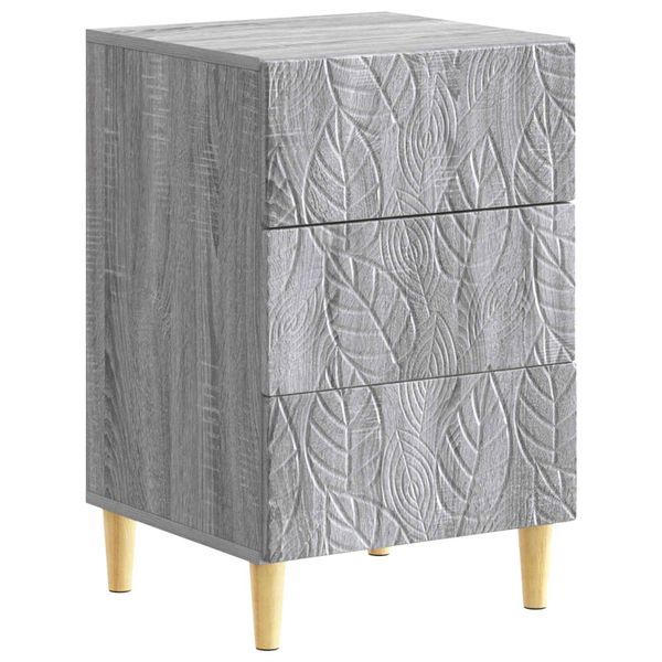 vidaXL Nočný stolík Sivý Sonoma 43 x 39,5 x 66,5 cm Kompozitné drevo