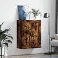 vidaXL Nástenná skrinka dymový dub 69,5x34x90 cm kompozitné drevo